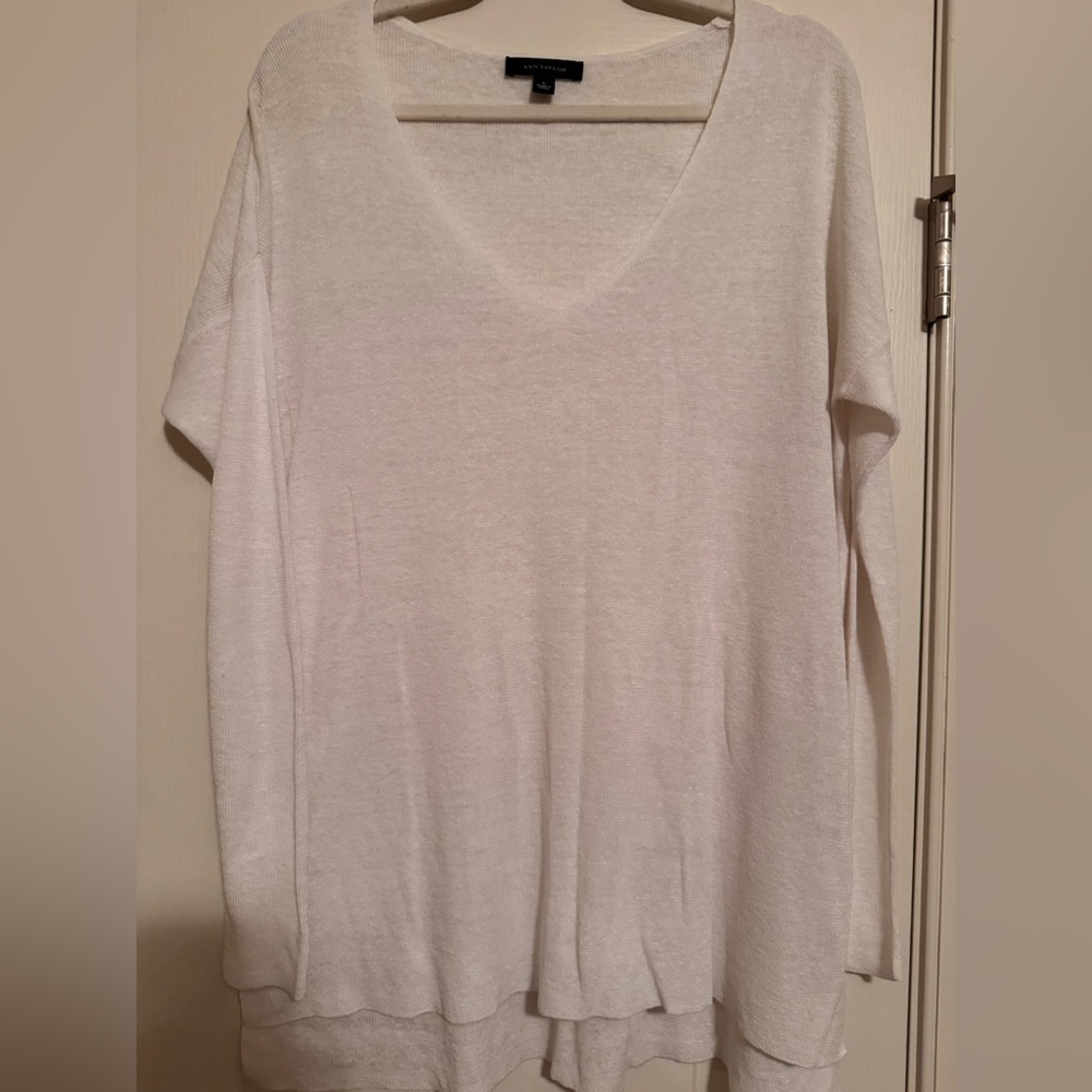 Ann Taylor Winter White Knit Sweater
